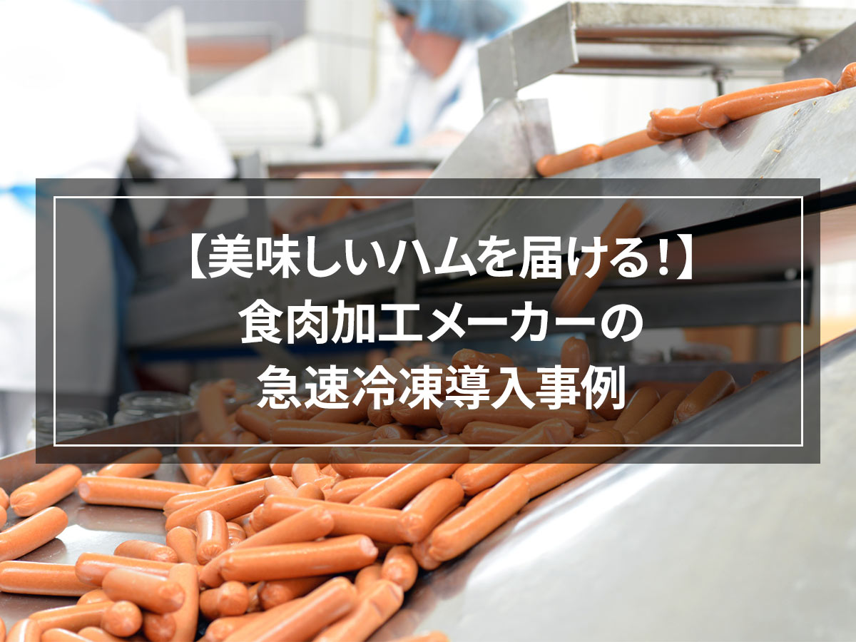[Deliver delicious ham! ] Meat processing manufacturer’s rapid freezing implementation example