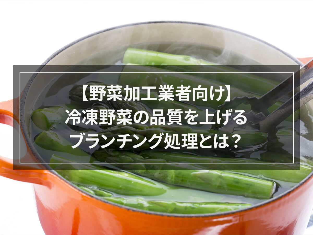 【野菜加工業者向け】冷凍野菜の品質を上げるブランチング処理とは？