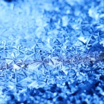 texture ice crystals blue cold background