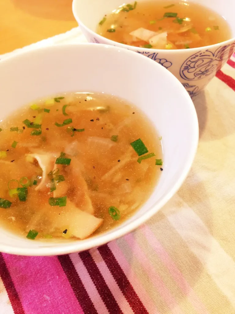 冷凍ハムDE中華風！簡単大根スープ