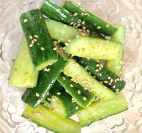 Easy namul made with cucumbers