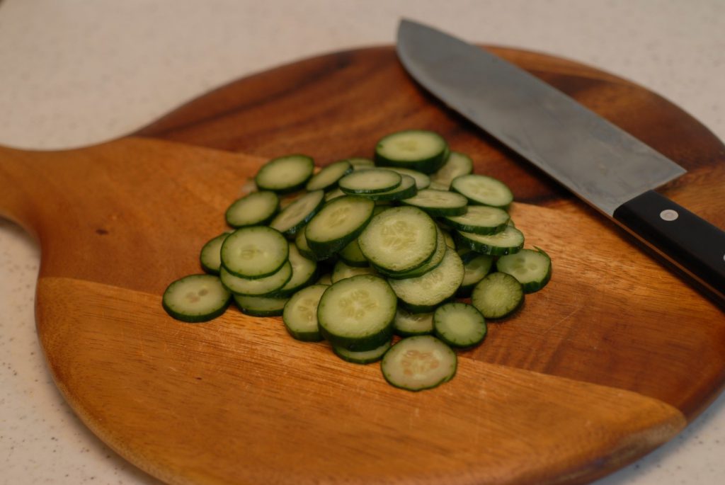 Cut cucumber into appropriate size