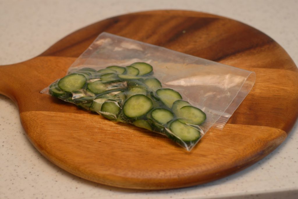 Freeze and store cucumbers