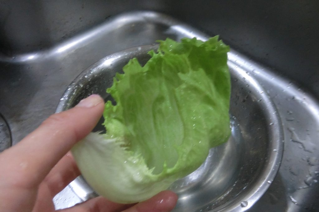 wash the lettuce