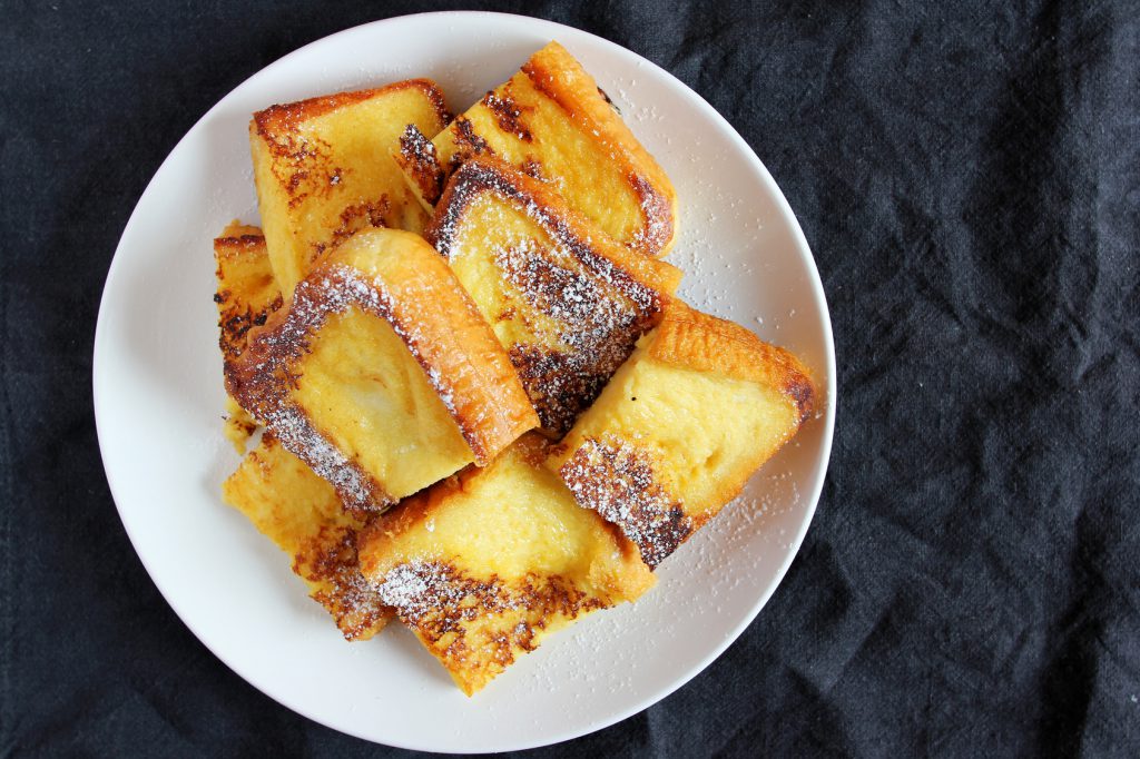 Fluffy French toast with frozen bread