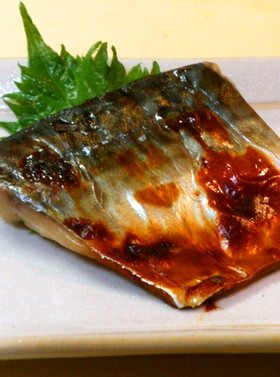 Grilled mackerel marinated in miso