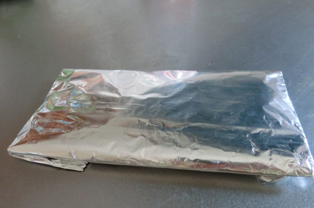 Freeze in aluminum foil