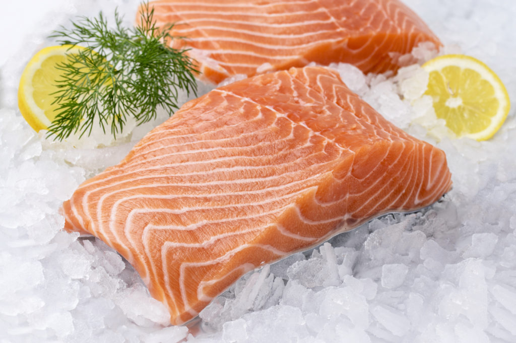 frozen salmon sashimi