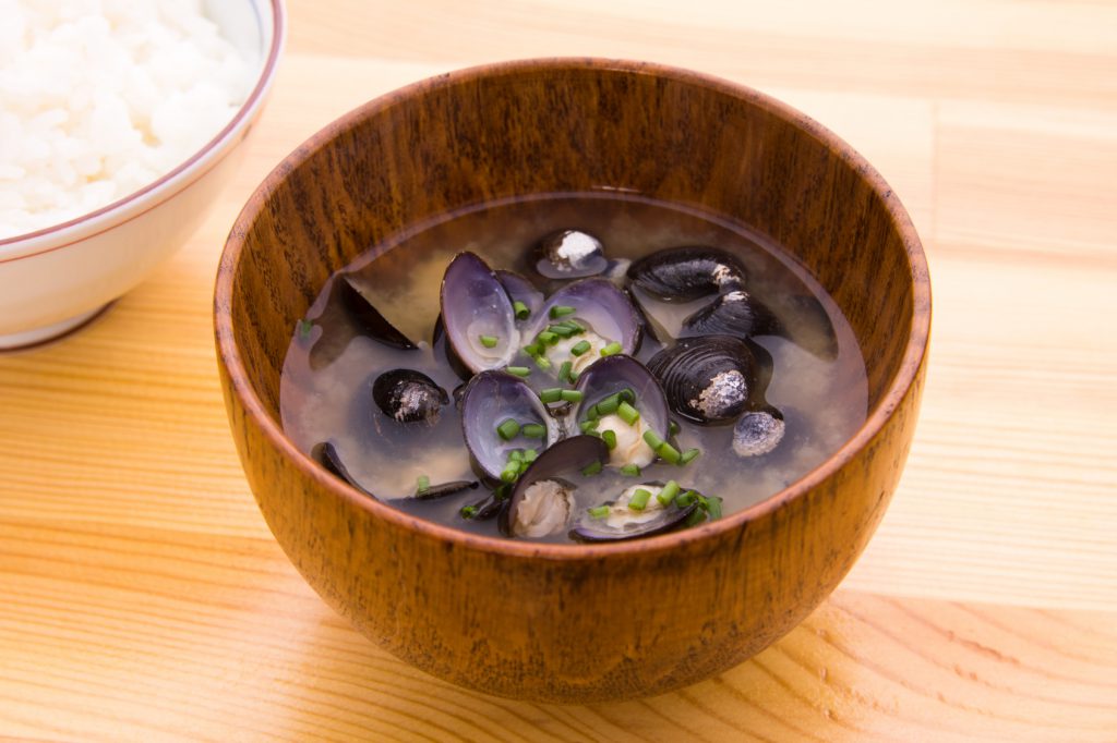 Miso soup of clam