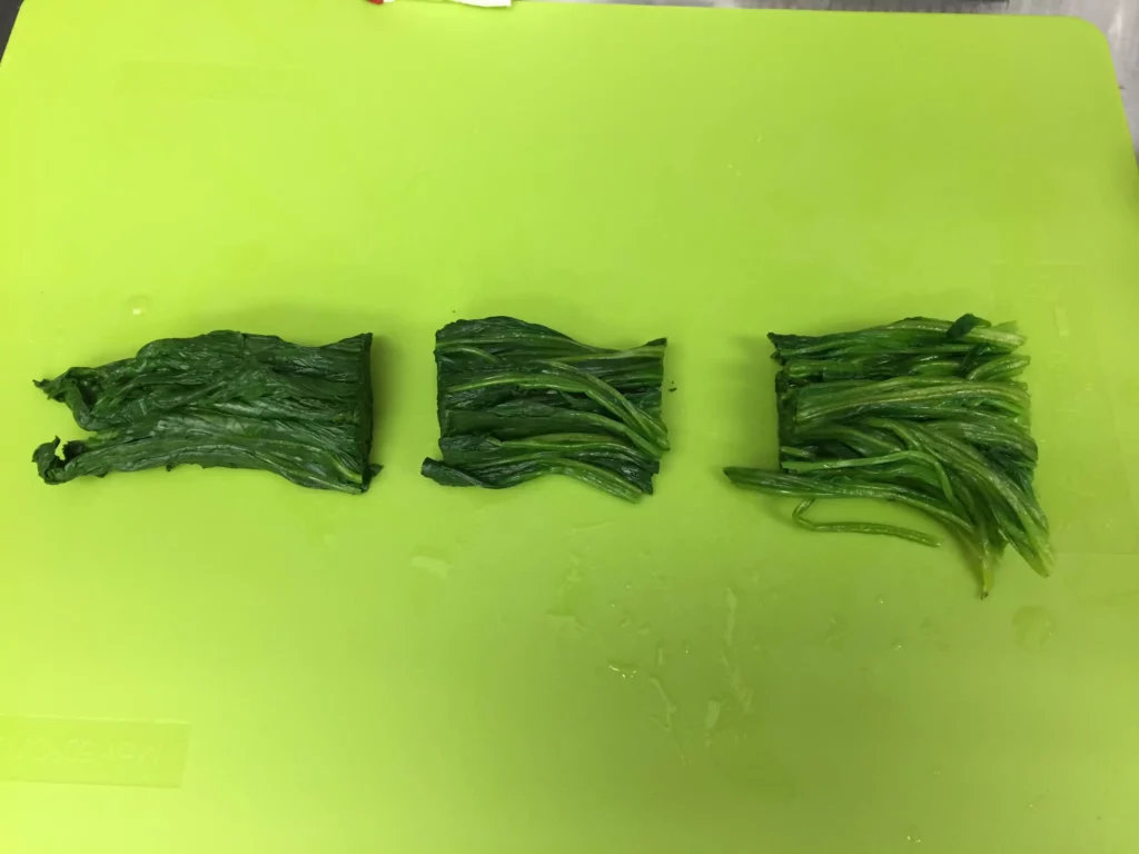 cut spinach