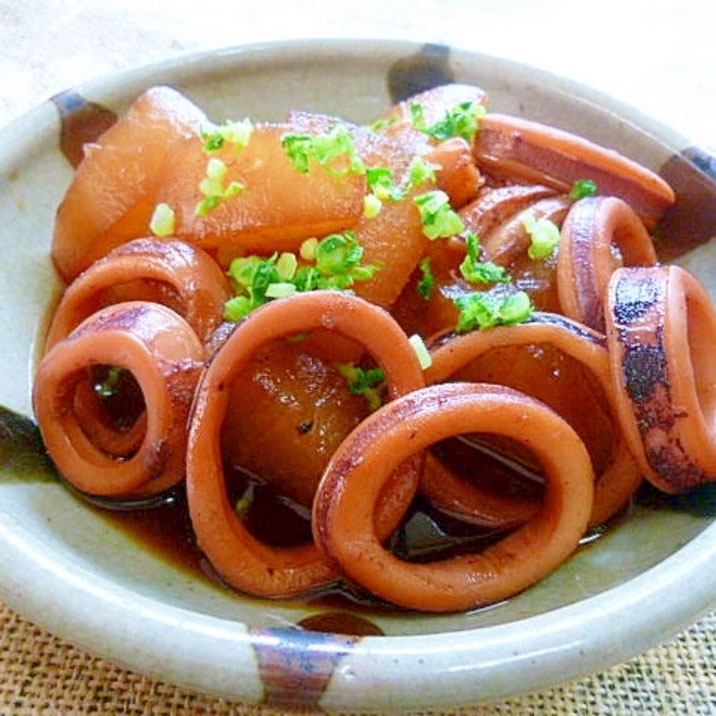 Boiled squid and radish