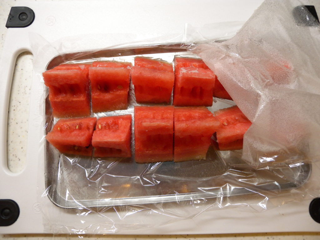 How long can watermelon be frozen and stored?
