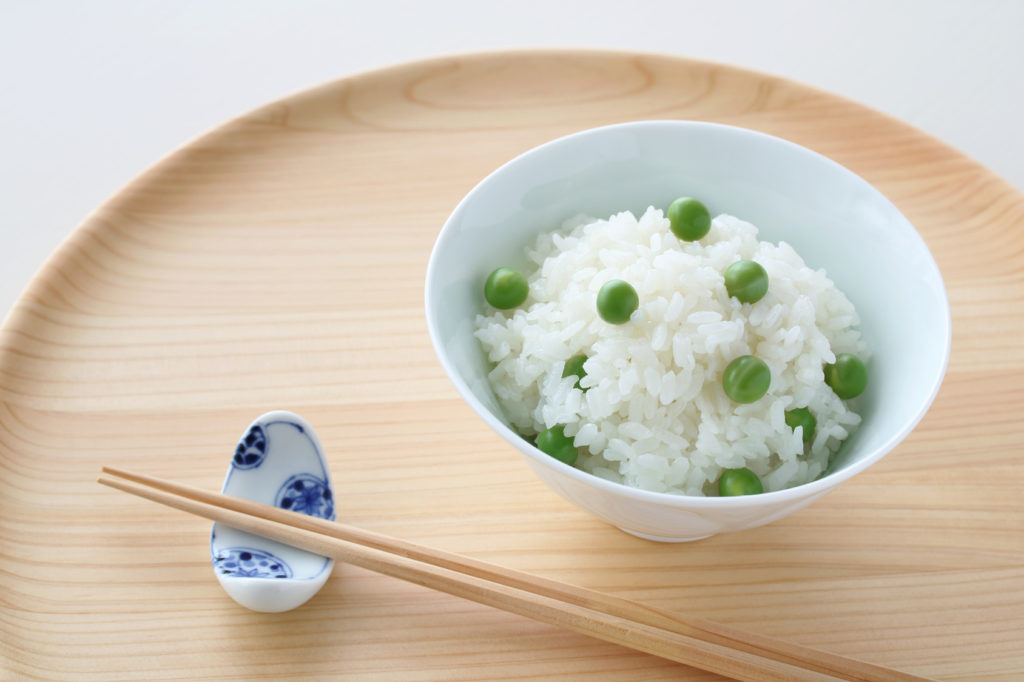 simple! green peas cooked rice