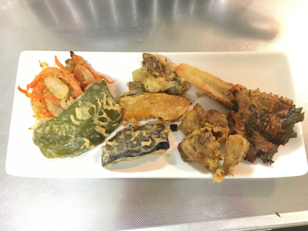 Thawed tempura