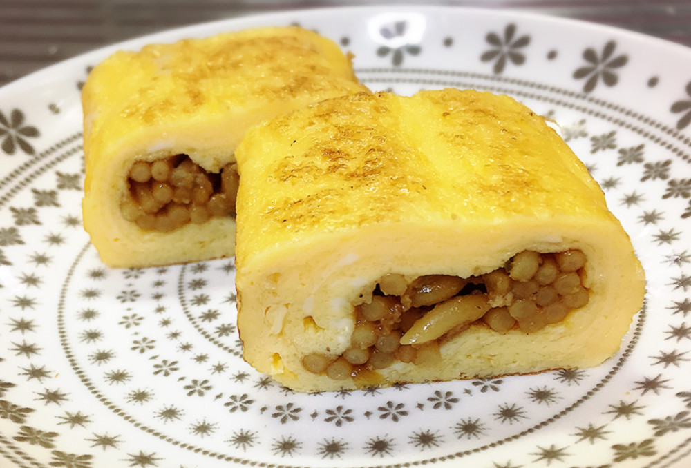 Good for lunch boxes too! Omu soba style tamagoyaki