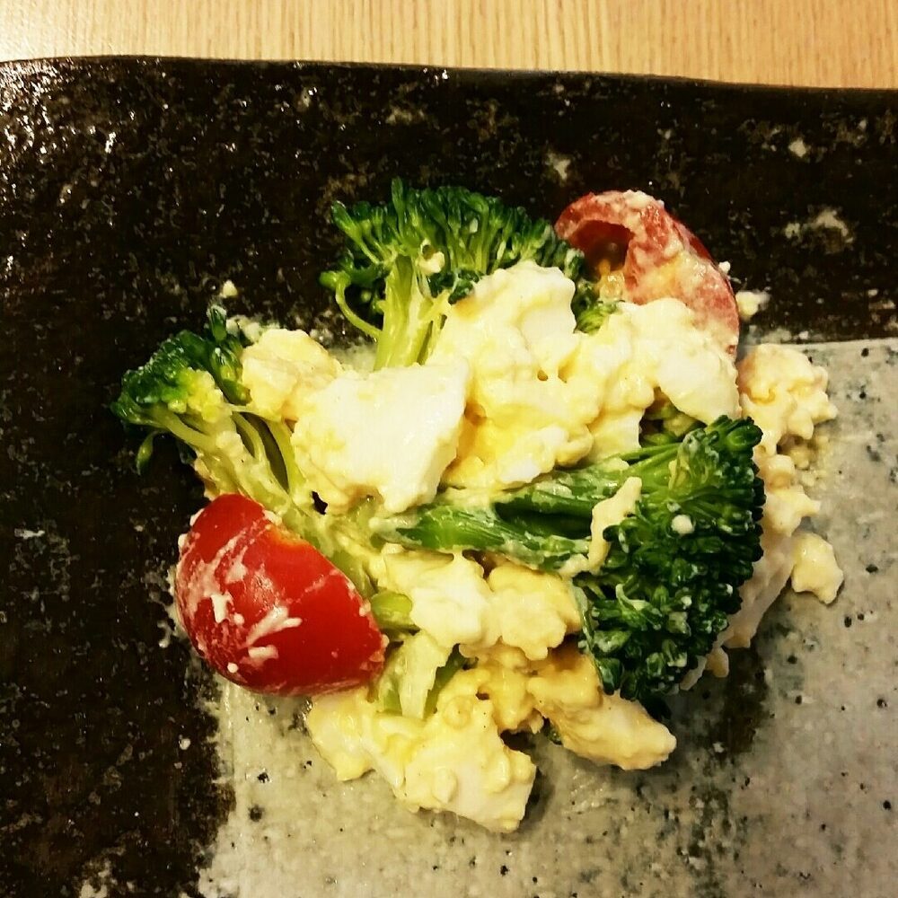 Frozen boiled egg filling DE time saving! tomato and broccoli salad