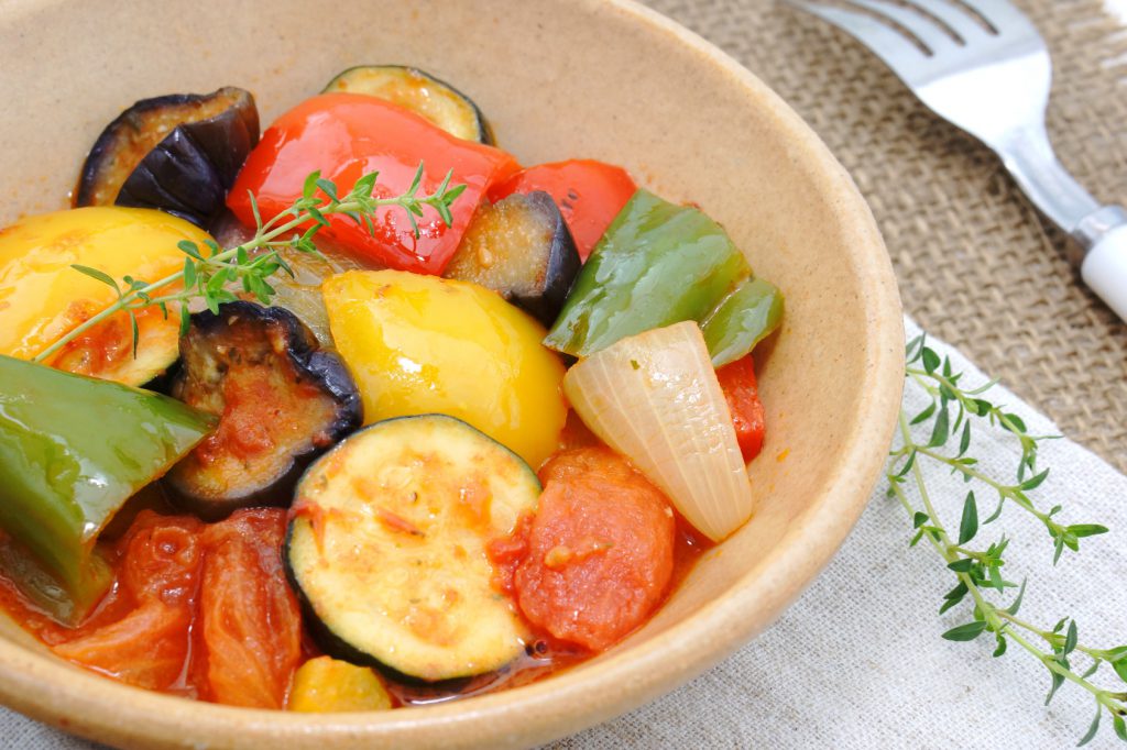 Nutritious ratatouille made with only vegetable water